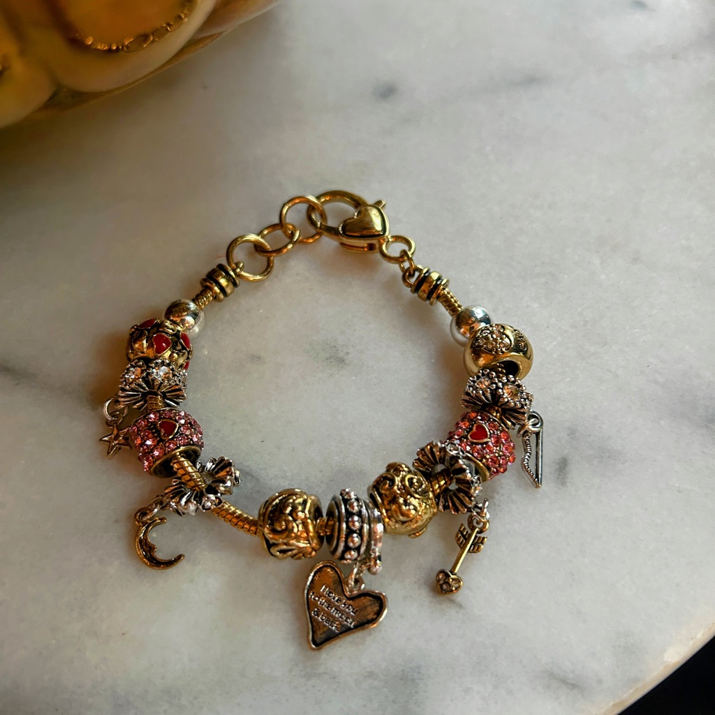 Landau Gold And Silver “Love You To The Moon” Charm Bracelet